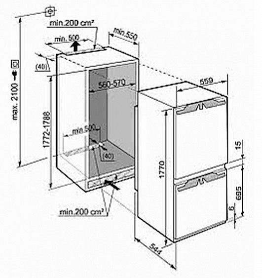 Холодильник LIEBHERR icbn 3314 купить с доставкой по Москве и Московской области в интернет-магазине АваТехно
