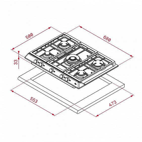 Поверхность TEKA EX/70.1 5G AI AL DR CI (40212304) купить в Москве цена в интернет-магазине АваТехно