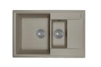 Кухонная мойка FLORTEK Консул 760К серый шелк (23.025.D0760.307)