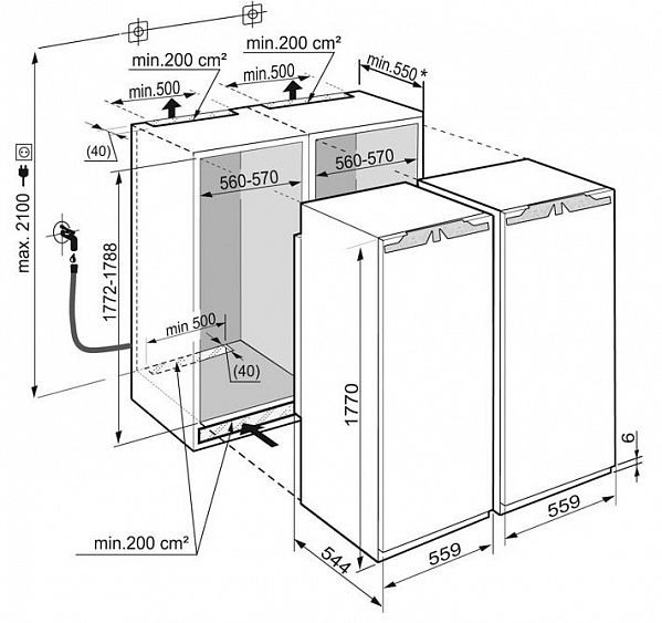 Холодильник LIEBHERR SBS70I2 купить с доставкой по Москве и Московской области в интернет-магазине АваТехно