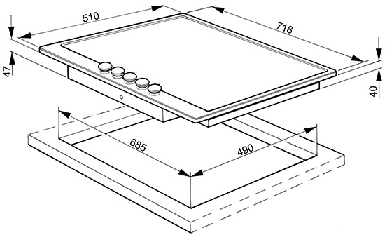 Поверхность SMEG P875PO купить с доставкой по Москве и Московской области в интернет-магазине АваТехно