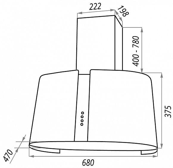 Вытяжка MAUNFELD Sheffield 70 WHITE COLOR купить с доставкой по Москве и Московской области в интернет-магазине АваТехно