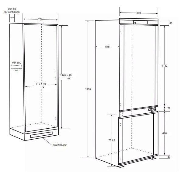 Встраиваемый холодильник Haier HBW5719ERU купить с доставкой по Москве и Московской области в интернет-магазине АваТехно