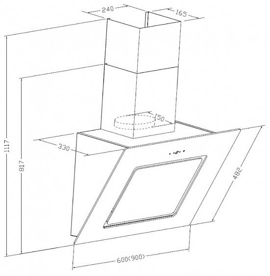 Вытяжка LEX LUNA 900 BLACK купить с доставкой по Москве и Московской области в интернет-магазине АваТехно