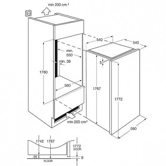 Морозильник ELECTROLUX  eux2245aox купить с доставкой по Москве и Московской области в интернет-магазине АваТехно