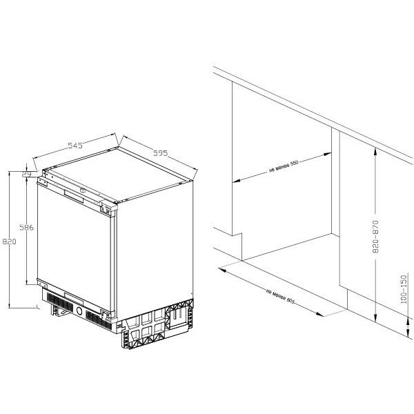 Встраиваемая морозильная камера Graude FG 80.1 купить с доставкой по Москве и Московской области в интернет-магазине АваТехно