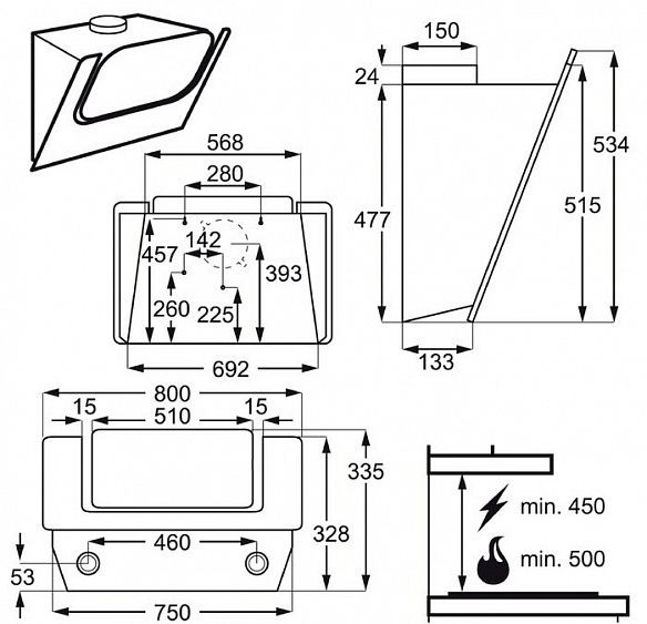 Вытяжной вентилятор ELECTROLUX EFV80465OW купить с доставкой по Москве и Московской области в интернет-магазине АваТехно