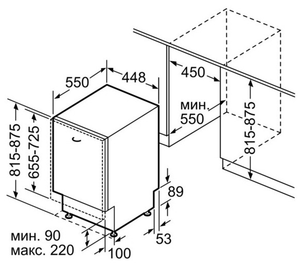 Встраиваемая посудомоечная машина BOSCH SPV47E80 купить с доставкой по Москве и Московской области в интернет-магазине АваТехно