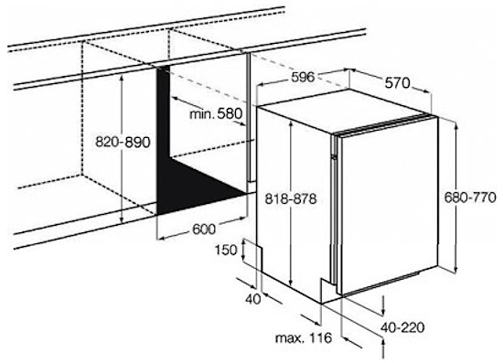 Посудомоечная машина встраиваемая полноразмерная AEG f 88030 vip купить с доставкой по Москве и Московской области в интернет-магазине АваТехно