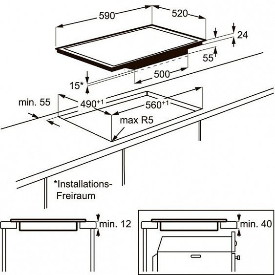 Поверхность AEG hk 569332 fg купить с доставкой по Москве и Московской области в интернет-магазине АваТехно