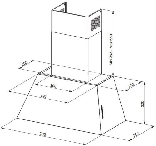 Вытяжка FABER 110.0456.177 FABER CHLOE EV8P OB A70 купить с доставкой по Москве и Московской области в интернет-магазине АваТехно