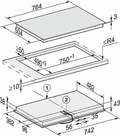 Варочная панель Miele KM 6522 FR купить с доставкой по Москве и Московской области в интернет-магазине АваТехно