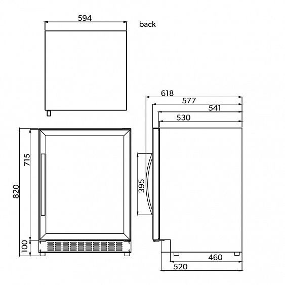 Винный шкаф DOMETIC S46G купить с доставкой по Москве и Московской области в интернет-магазине АваТехно