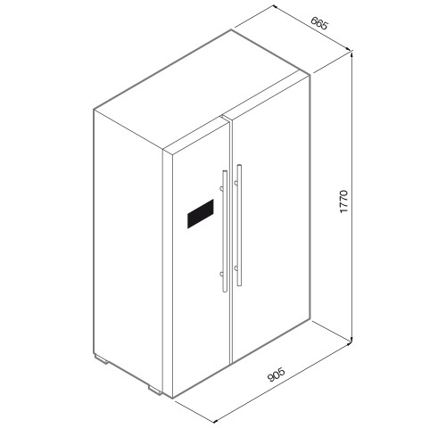 Холодильник GRAUDE SBS 180.0 E купить с доставкой по Москве и Московской области в интернет-магазине АваТехно