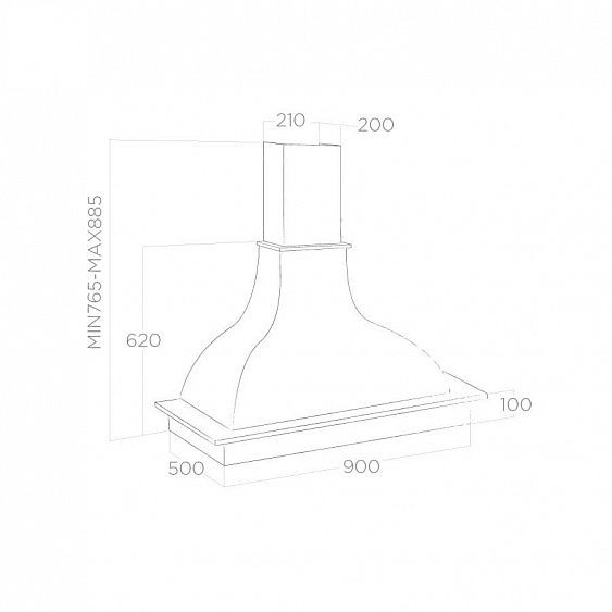 Вытяжка ELICA MEMPHIS WH/A/90 T.GREZZO (PRF0041897B) купить с доставкой по Москве и Московской области в интернет-магазине АваТехно