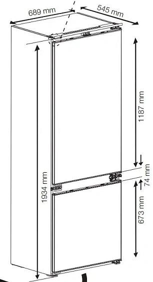 Встраиваемый холодильник Beko BCNE400I35ZS купить с доставкой по Москве и Московской области в интернет-магазине АваТехно