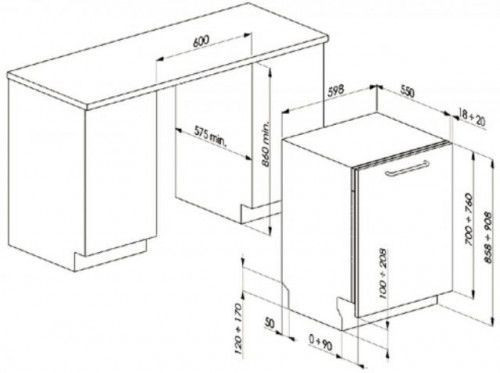 Посудомоечная машина DE DIETRICH DVH1323JL купить с доставкой по Москве и Московской области в интернет-магазине АваТехно
