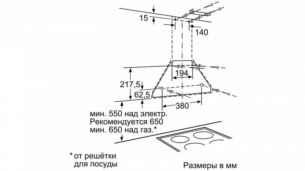 Bosch dhi646cq схема встраивания