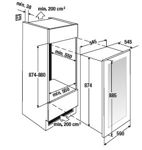 Шкаф для охлаждения вина KUPPERSBUSCH EWK 880-0-2 Z черное стекло купить с доставкой по Москве и Московской области в интернет-магазине АваТехно