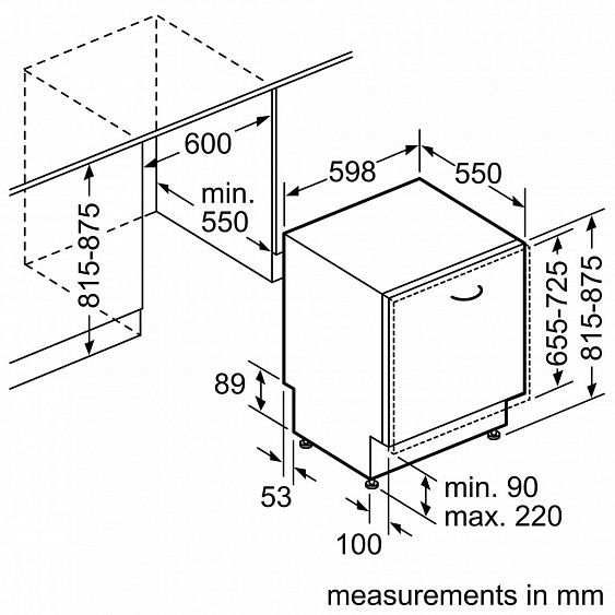 Посудомоечная машина встраиваемая полноразмерная SIEMENS sn 66n098 купить с доставкой по Москве и Московской области в интернет-магазине АваТехно