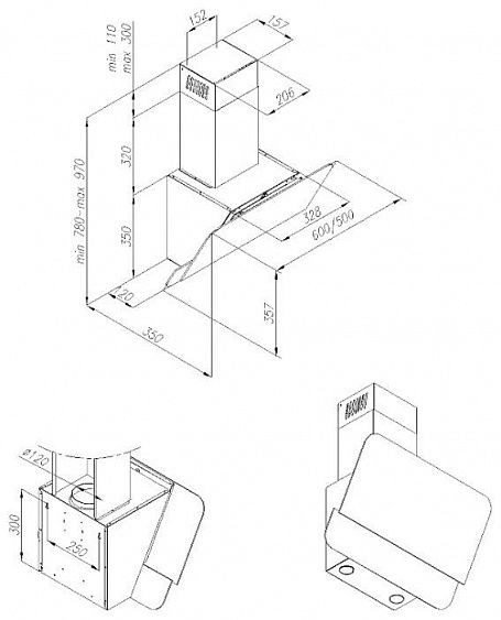 Каминная вытяжка Maunfeld London 50 слоновая кость купить с доставкой по Москве и Московской области в интернет-магазине АваТехно