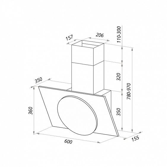 Вытяжка MAUNFELD TOWER L (TOUCH) 60 белый/белое стекло купить с доставкой по Москве и Московской области в интернет-магазине АваТехно