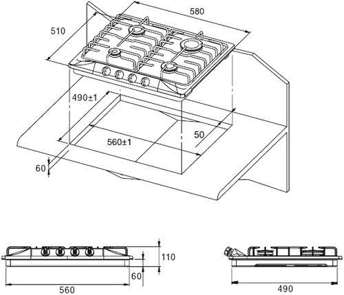 Поверхность KUPPERSBERG fv6tg x купить с доставкой по Москве и Московской области в интернет-магазине АваТехно