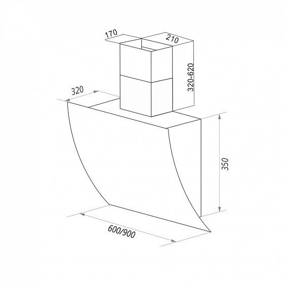 Вытяжка Maunfeld SKY STAR 90 СЛОНОВАЯ КОСТЬ купить с доставкой по Москве и Московской области в интернет-магазине АваТехно