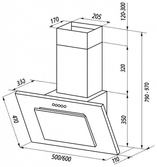 Вытяжка MONSHER TEXNO 60 C купить с доставкой по Москве и Московской области в интернет-магазине АваТехно