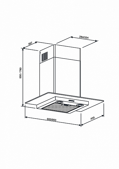 Вытяжка KUPPERSBERG LORA 60 X купить с доставкой по Москве и Московской области в интернет-магазине АваТехно