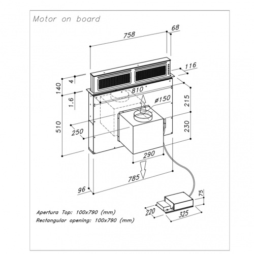 Встраиваемая вытяжка в стол SIRIUS SDD11 EM PUSH UP IX купить с доставкой по Москве и Московской области в интернет-магазине АваТехно
