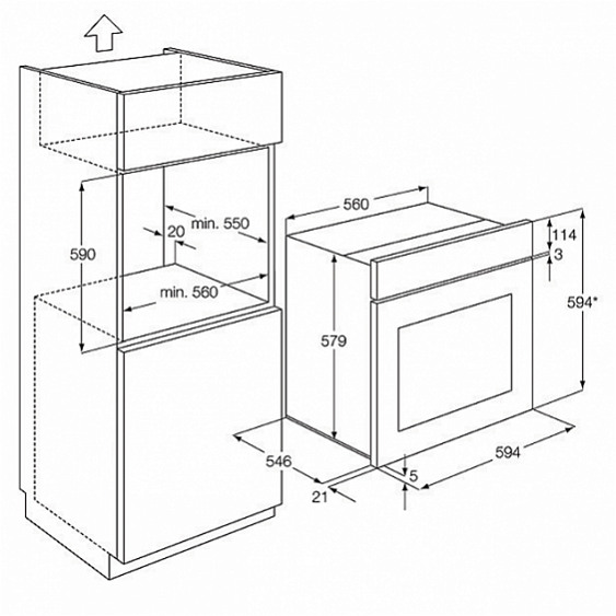 Духовой шкаф встройка размеры