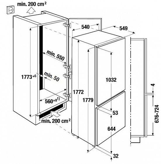 Холодильник KUPPERSBUSCH FKG 8310.0i купить с доставкой по Москве и Московской области в интернет-магазине АваТехно