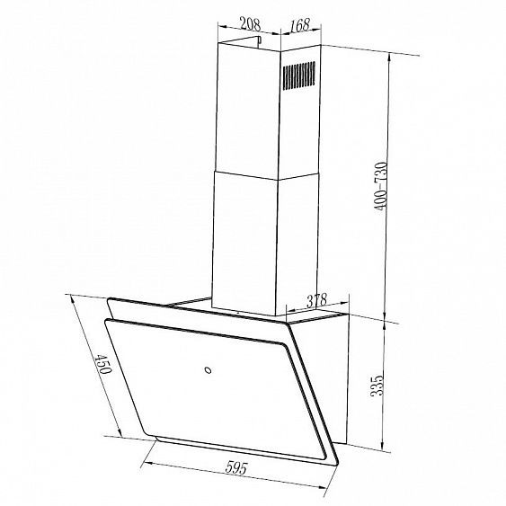 Вытяжка Maunfeld GRAMMY 60 белое стекло купить с доставкой по Москве и Московской области в интернет-магазине АваТехно