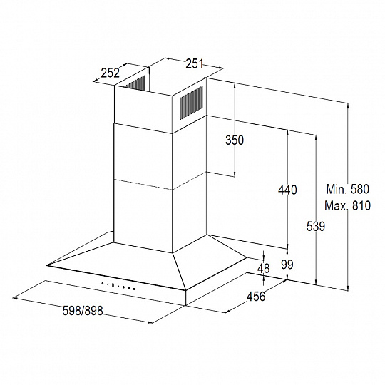 ВЫТЯЖКА KORTING KHC 9831 XGN купить с доставкой по Москве и Московской области в интернет-магазине АваТехно