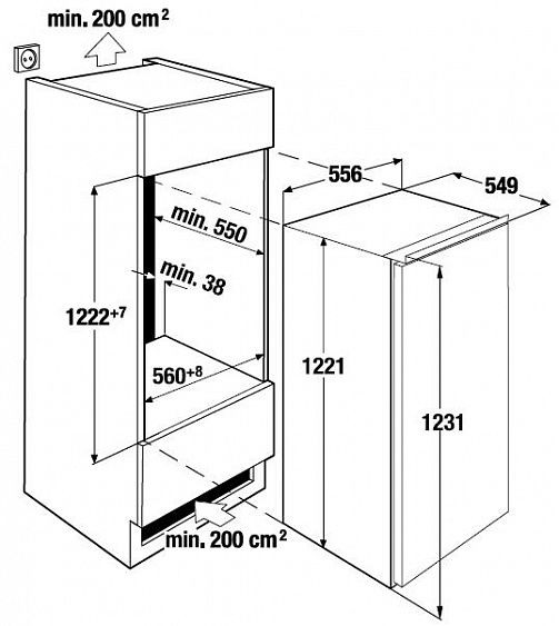 Морозильный шкаф KUPPERSBUSCH ITE 1260-2 скользящее крепление двери купить с доставкой по Москве и Московской области в интернет-магазине АваТехно