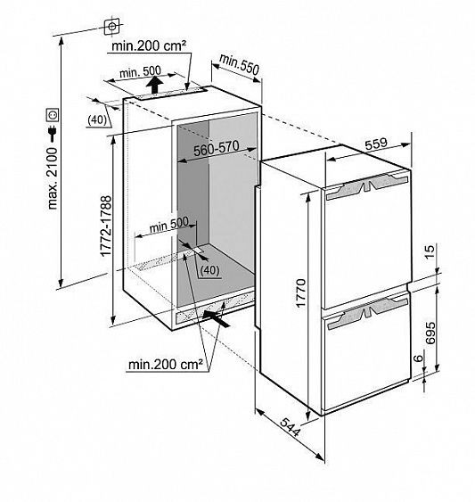 Холодильник LIEBHERR SICN 3356-20 001 купить с доставкой по Москве и Московской области в интернет-магазине АваТехно