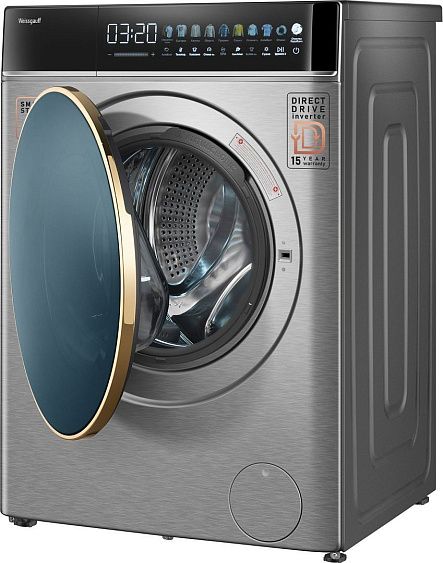 Стиральная машина WEISSGAUFF WMD 58411 Direct Drive Inverter Premium Steam Steel купить с доставкой по Москве и Московской области в интернет-магазине АваТехно