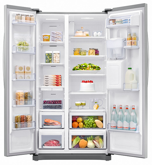 Холодильник Samsung RS52N3203SA серебристый купить с доставкой по Москве и Московской области в интернет-магазине АваТехно