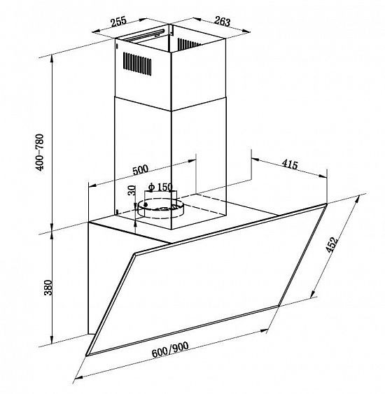 Вытяжка ZIGMUND & SHTAIN K 133.6 W купить с доставкой по Москве и Московской области в интернет-магазине АваТехно