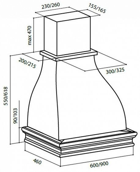 Вытяжка LEX TORINO 900 IVORY купить с доставкой по Москве и Московской области в интернет-магазине АваТехно