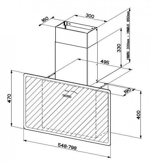 Вытяжка Faber GLAM FIT 80 WH купить с доставкой по Москве и Московской области в интернет-магазине АваТехно