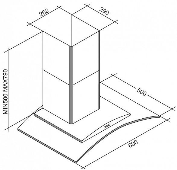Вытяжка SCHAUB LORENZ SLD DW 6801 купить с доставкой по Москве и Московской области в интернет-магазине АваТехно