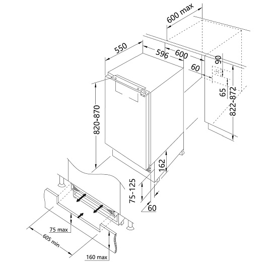 Холодильник KORTING KSI 8159 купить с доставкой по Москве и Московской области в интернет-магазине АваТехно