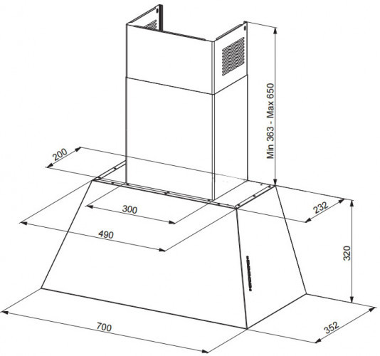Вытяжка FABER 110.0456.175 FABER CHLOE EV8P CI A70 купить с доставкой по Москве и Московской области в интернет-магазине АваТехно
