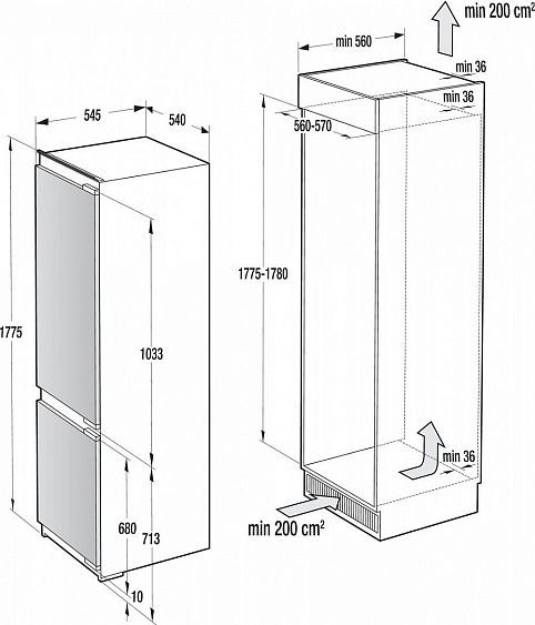 Холодильник GORENJE nrki 5181 cw купить с доставкой по Москве и Московской области в интернет-магазине АваТехно