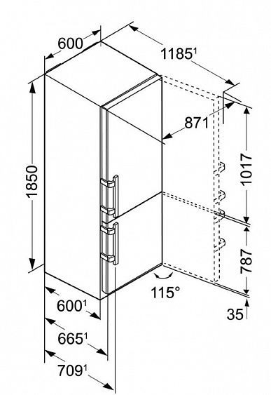 Холодильник LIEBHERR CNef 4315-20 001 купить с доставкой по Москве и Московской области в интернет-магазине АваТехно