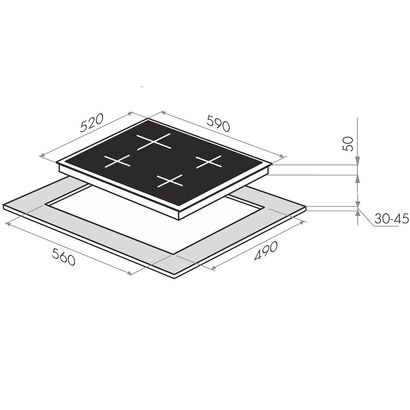 Газовая панель Maunfeld MGHE.64.74RWAS купить с доставкой по Москве и Московской области в интернет-магазине АваТехно