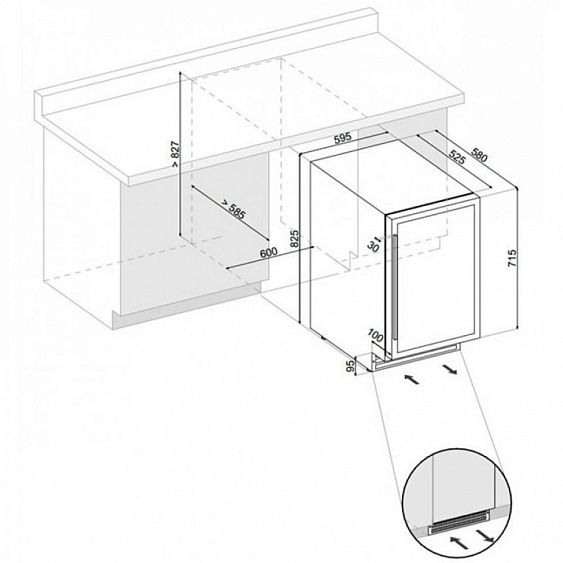 Винный шкаф DUNAVOX  exclusive dx-51.150dsk купить с доставкой по Москве и Московской области в интернет-магазине АваТехно
