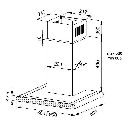 ВЫТЯЖКА KORTING KHC 6958 XGN купить с доставкой по Москве и Московской области в интернет-магазине АваТехно